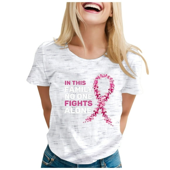 Womens T Shirts Ladies Cancer Printed T Shirt International Publicity Moon Short Sleeved Shirt Tshirts Women Silver XXXL