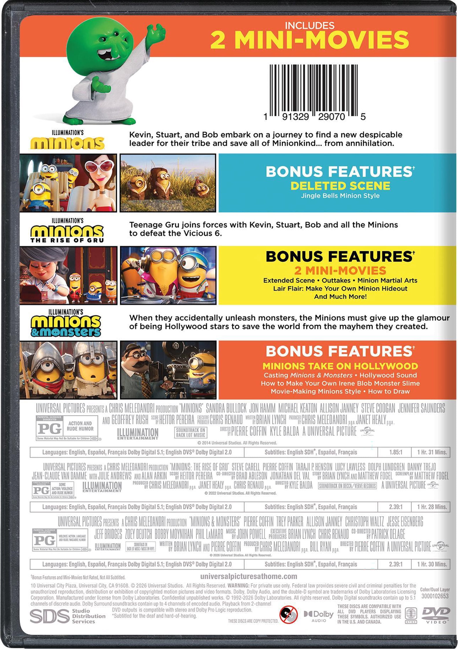 Minions 3-Movie Collection (DVD), Kids & Family, Universal