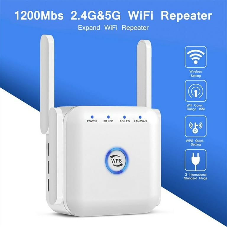kutter rookie mål TENCE WiFi Extender Repeater Signal Booster for Home 1200Mbps 2.4G/5GHz  Long Range Amplifier Range Boost - Walmart.com