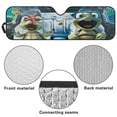 thumbnail image 6 of Yuyamidu Funny Turtle Driving Windshield Sun Shade Compatible with Jeep Wrangler JK JL Bolck UV Rays & Protect Car Interior Heat Shield Cover, 6 of 7