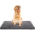 thumbnail image 1 of Washable Dog Bed Mat Reversible Dog Crate Pad Soft Fluffy Pet Kennel Beds Dog Sleeping Mattress for Large Jumbo Medium Small Dogs, 41 x 27 Inch, Gray, 1 of 5