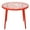 Red, variant on LeisureMod End Table in Aluminum with Tempered Glass Top and Floral Cutout Design Painted Finish Indoor and Outdoor Use for Modern Home, Patio, Backyard, Living Room Devon Collection in Red