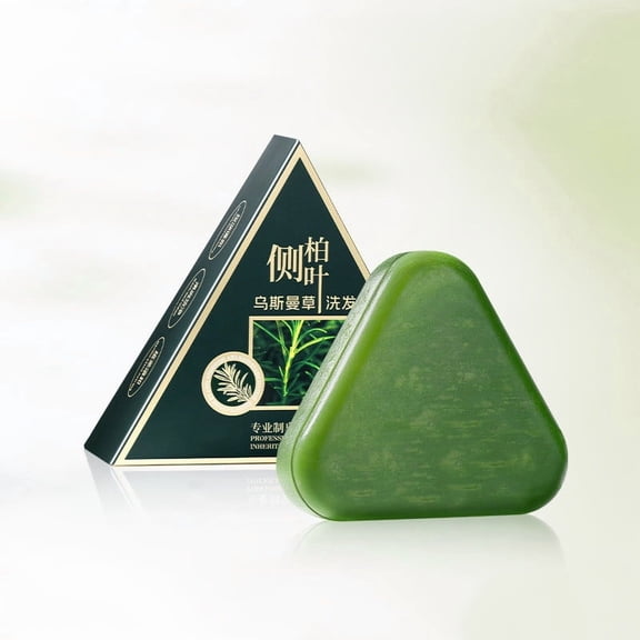 Kokovifyves Natural Usman Grass Shampoo Soap Plant-Based Solid Shampoos Bar Gentle Cleansing Nourishing Care for Strengthens Hair 120g