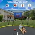 thumbnail image 3 of 14FT Trampoline for Kids with No-gap Design, SHINPT Outdoor Trampoline with 1200LBS Capacity, Kids Trampoline 14FT with Basketball Hoop, Large Trampoline Outdoor for Backyard, Big Trampoline for Kids, 3 of 9