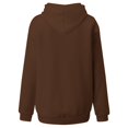thumbnail image 4 of Gibobby Sudadera con Capucha en Ligero y calientito Navidad Mujer Y 2 K Sudadera Suelta Sudadera Con Capucha Cuello Rojoondo Manga Larga Sudadera Blusa (Café, L), 4 of 5