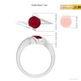 thumbnail image 6 of ANGARA Natural Bar-Set Solitaire Round 1.4 ct Ruby Bypass Ring in 925 Sterling Silver for Women (Size-7mm) | July Birthstone, Birthday, Anniversary, Jewelry Gift for Women | Natural Ruby Ring, 6 of 10