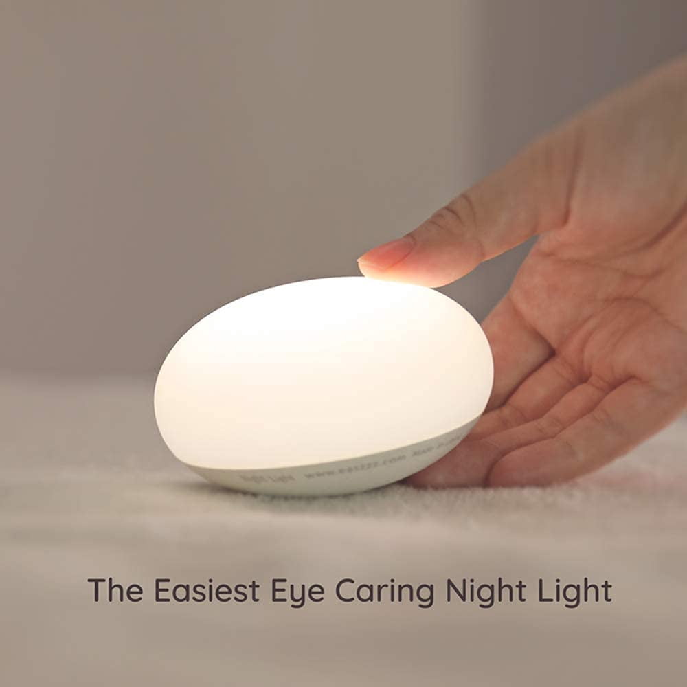 Baby Night Light Nursery Lamp for Breastfeeding Soft BPA Free Silicone Touch Eye Caring Stepless Dimming 1 Pack