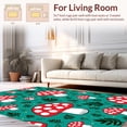 thumbnail image 2 of ODIKA 5'x7' Machine Washable Non-Slip Area Rug, Woodland Toadstool Arrangement High Traffic Rug, Red, 293080, 2 of 7