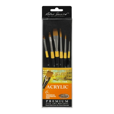 - Daler-Rowney Robert Simmons Acrylic Premium Fine Art Brush Set, 6 Piece