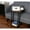 Rustic Brown, variant on JJS Side End C Table for Sofa, Living Room Couch Table Snack Table That Slide Under for Small Spaces, Walnut/Black