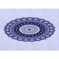 thumbnail image 1 of Ahgly Company Tapis de Zone Rectangulaire Transitionnel Lavande Bleu pour Intérieur, Lavable à la Machine, 7 Pieds x 9 Pieds, 1 of 7