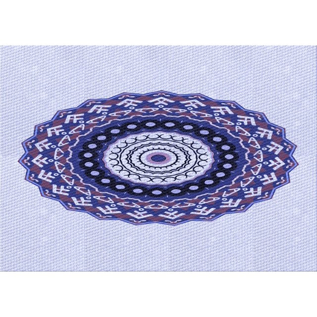 Ahgly Company Tapis de Zone Rectangulaire Transitionnel Lavande Bleu pour Intérieur, Lavable à la Machine, 7 Pieds x 9 Pieds