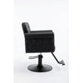 thumbnail image 5 of Fauteuil Inclinable de Salon Professionnel – Conception Ergonomique, Pivotement à 360°, Levage Hydraulique Réglable, Base Ronde en Métal Durable, Cuir PU Imperméable, Dossier Rembourré, Idéal pour la Coiffure, le Coiffage, la Beauté, 5 of 5