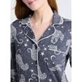 thumbnail image 4 of Joyspun Women’s Dreamy Soft Collection Long Sleeve Top and Pants Pajama Set, Sizes XS-4X, 4 of 5