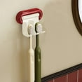 thumbnail image 4 of Storage Box Storage Containers Toothbrush Storage Rack, Wall-Mounted Holder, Detachable Bathroom Organizer, Adhesive Back, Rotating Design, for Toothbrush Razor Hygiene, 4 of 6