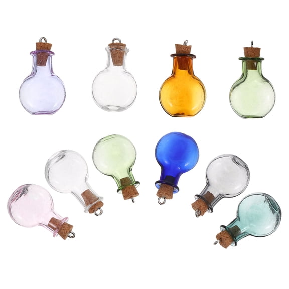 FOMIYES 10pcs Little Bottles with Corks Glass for Wedding Decorations and Party Supplies