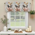 thumbnail image 3 of Pig Cow Chicken Window Valance Curtain Oil Painting Rod Pocket Short Curtain for Living Room, Bedroom & Kitchen Window Decor 54x18in, 3 of 8
