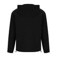 thumbnail image 5 of safuny Men's Outwear Pullover Quarter Zipper Sweatshirts Fashion Casual Activewear Fuzzy Long Sleeve Sports Tops Fall Winter Loose Hoodie Fleece Shirts Pockets Big&Tall Black L, 5 of 7