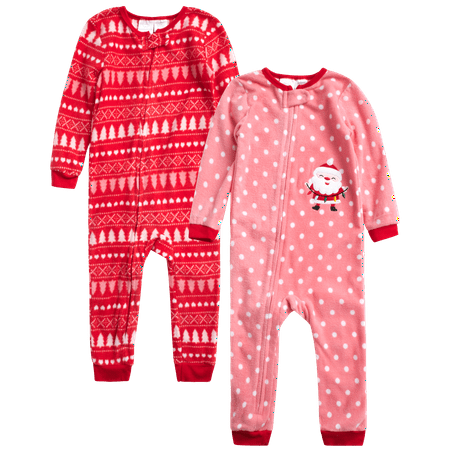 

Koala Baby Girls Blanket Sleeper - 2 Pack Sleep n Play Bodysuit Romper Footie Pajamas (Infant/Toddler)