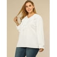 thumbnail image 4 of GRACE & GRANDEUR Women's Plus Size Tops V Neck Ruffle Boho Chiffon Blouse, 4 of 6