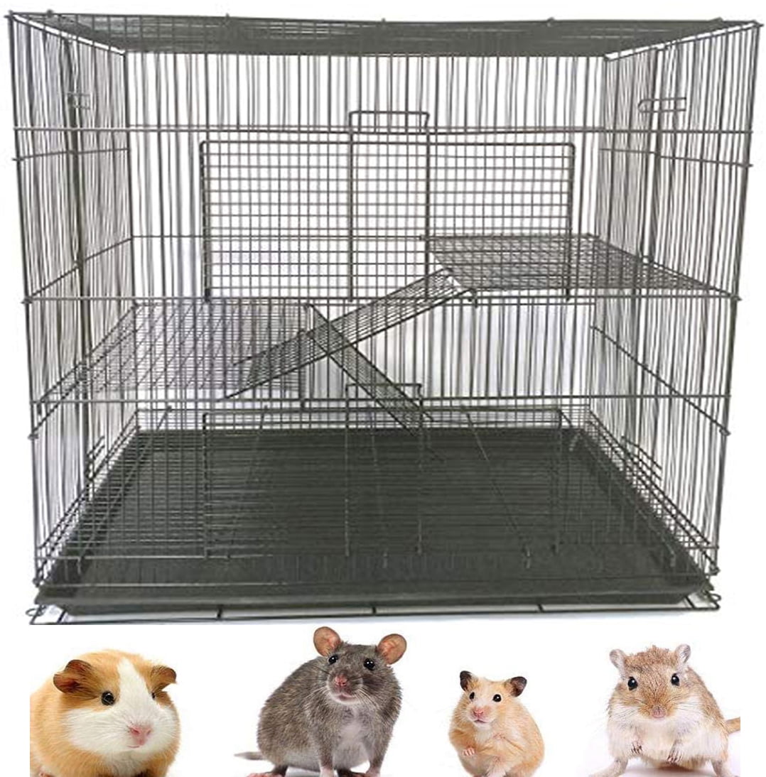 Large 3Tiers All Metal Chew Free With Narrow 3/8 Inch Bar Spacing for