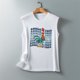 thumbnail image 4 of Moda Casual mujer sin mangas impreso damas cuello redondo Tank Tops chaleco camiseta Fridja  gh4778, 4 of 6
