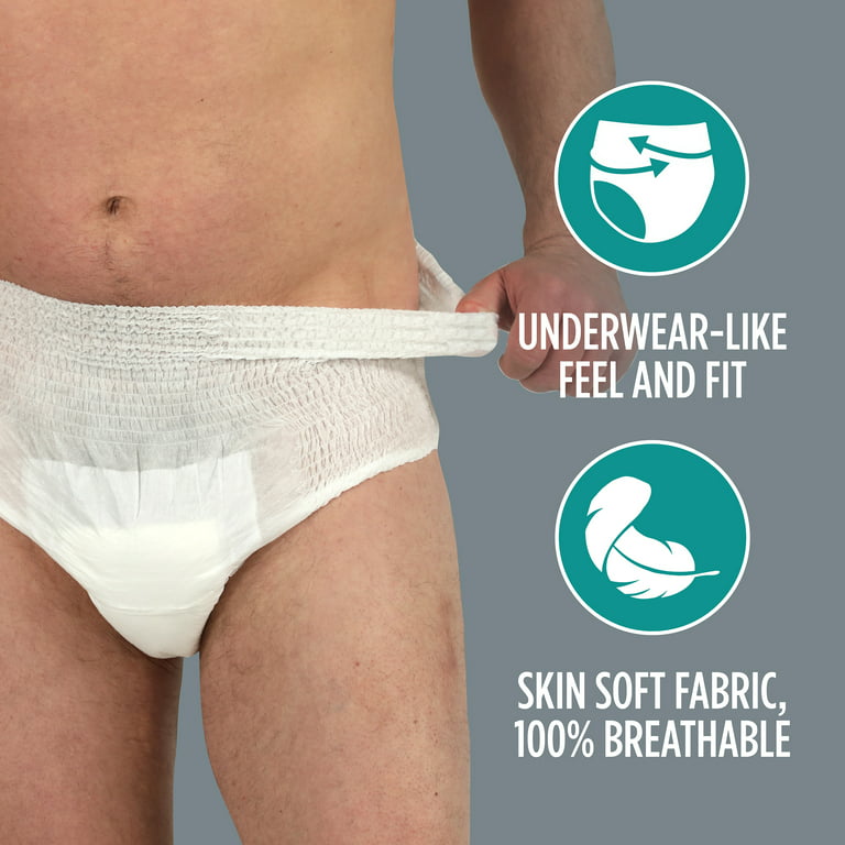Assurance Men's Incontinence Underwear, S/M, Maximum Absorbency (19 Count)