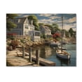 thumbnail image 3 of Designart "Connecticut s Port Charm Coastal Gem" Connecticut Print on Natural Pine Wood, 3 of 5