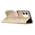 thumbnail image 7 of For iPhone 11 Wallet Case Bling Shiny Premium PU Leather with RFID Blocking Card Slots Holder Magnetic Flip Kickstand Shockproof Wrist Strap Cover For iPhone 11, Gold, 7 of 7
