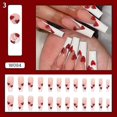 thumbnail image 1 of 24pcs Coffin False Nails Full Cover French Ballerina Fake Nails Press On Nails, 1 of 3