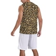thumbnail image 2 of Pofeuu Leopard Print Print Basketball Jersey, Shirts for Men Youth Basketball Jersey Crew Neck-Medium, 2 of 6