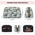 thumbnail image 5 of Cauagu Mallard Ducks And Roses Print Large Cosmetic Bag,Portable Cosmetics Pouch Travel Makeup Bag Large Capacity Travel Makeup Case Organizer Makeup Brush Organizer, 5 of 8