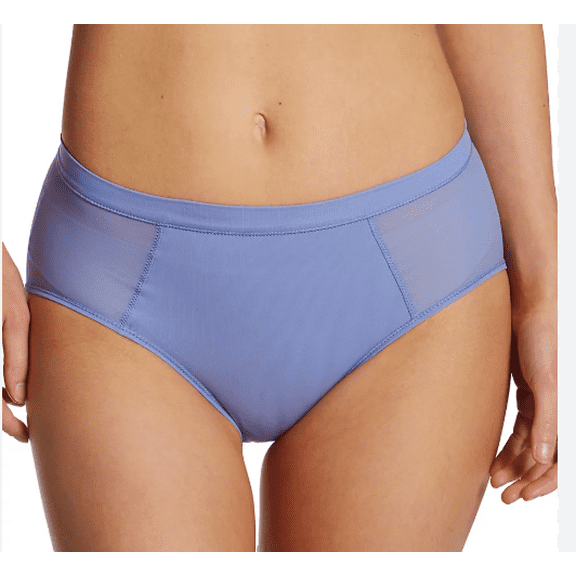 Bali One Smooth U Modern Microfiber Bikini Panty, Blue, Size 6