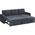 thumbnail image 5 of Alden Design Reversible Sectional Sofa with Storage Compartment & USB Ports for Livingroom, Dark Gray, 5 of 13
