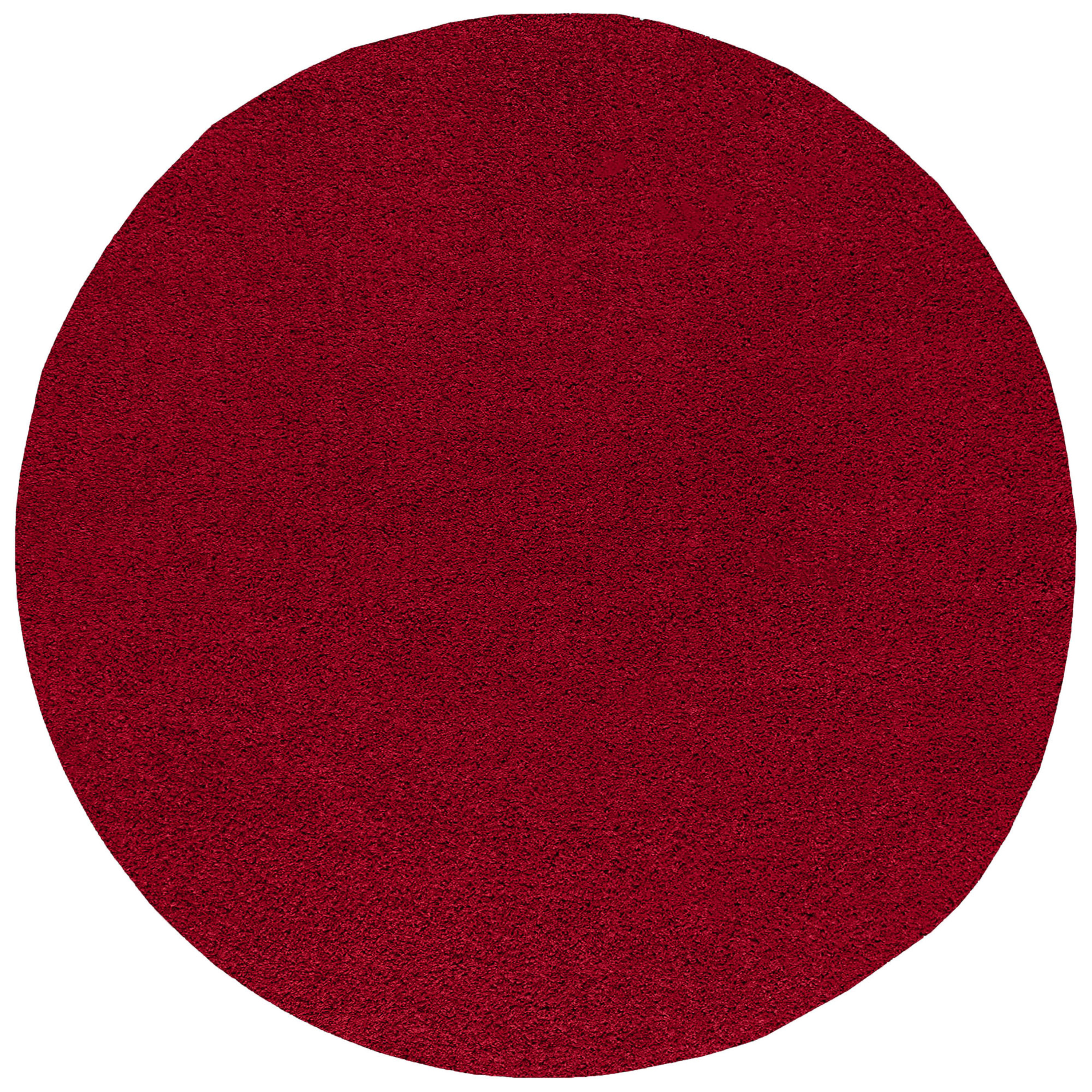 6ft Round Modern Red Round Area Rugs for Living Room | Bedroom Rug | Dining Room Rug | Indoor Entry or Entryway Rug | Kitchen Rug | Alfombras para Salas 5'3'' Round