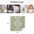 thumbnail image 5 of Sage Green Geometric Cloth Napkins, Watercolor Tie-dye Tribal Painting Art Washable and Reusable Dinner Napkins Set of 8, Table Napkin for Kitchen Party Birthday Wedding Hotel Housewarming 20"x20", 5 of 9