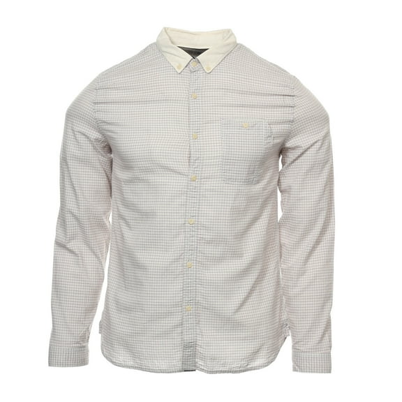 Converse Black Canvas Mens Beige Casual Cotton Button Down Shirt (Small, Beige)