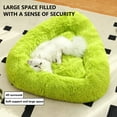 thumbnail image 4 of PureCasa Thick Soft Dog Cat Bed for Winter, Plush Fluffy Cotton Pet Bed Kennel, Comfort Cushion Sleeping Pad for Small Cats Dogs, Solid Color Modern Decor, Triangle, 1 Pack, M 20"x20", Green, 4 of 5