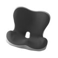 thumbnail image 4 of Almohadilla antideslizante para coche, soporte lumbar para el hogar, cojín de respaldo de asiento de espuma viscoelástica Gris negro, 4 of 9