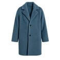 thumbnail image 5 of Plus Size Womens Business Casual Fleece Fall Jackets Trendy Mid-Length Oversized Winter Coats with Pockets Lapel Collar Button Down Outerwear, 5 of 6