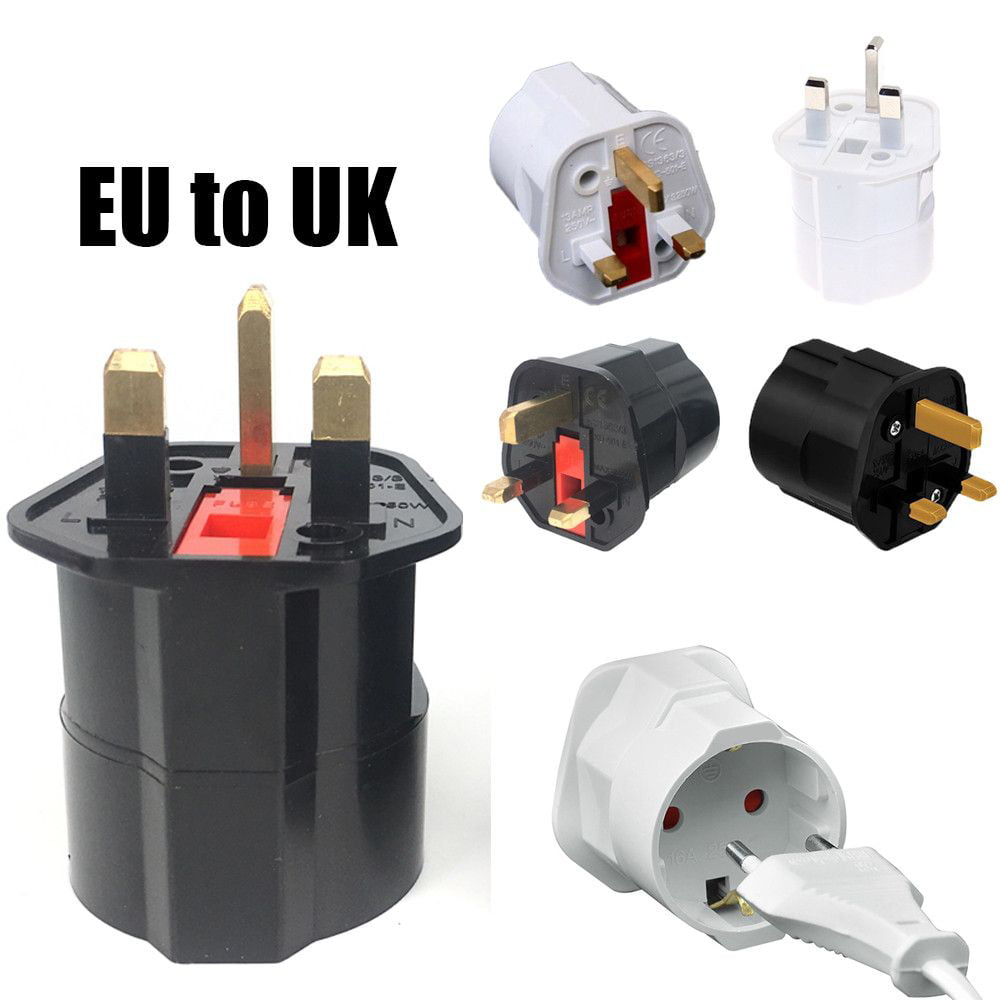 Multifunctional Converter Travel Adaptor Plugs Adaptor Power Adapter 250V  13A EU to UK WHITE 