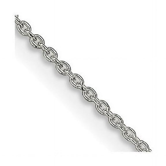 Finest Gold Sterling Silver 1 mm 14 in. Cable Chain