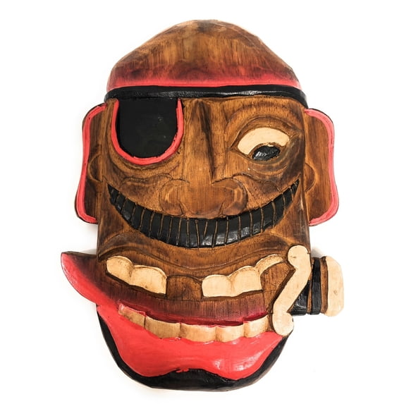 Pirate Head Wall Plaque 12" w/ Mustache - Pirate Decor | #dpt525630