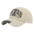 thumbnail image 5 of Hats for Women Unisex Distressed 3D Embroidered Texas Baseball Cap Unique Casual Khaki One Size, 5 of 5