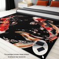 thumbnail image 4 of 5 x 7 ft Area Rugs for Living Room Black, Machine Washable Non Slip Area Rug Chinese Ink Painting Animal Fish Indoor Carpet Ultra Soft for Bedroom Dining Room Playroom Nursery, 4 of 7