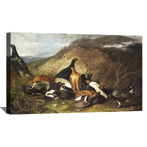 John James Audubon Painting Black Cocks By Audubon Canvas Art Birds Framed Wall Art