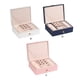 thumbnail image 2 of Yuarrent Caja Joyas Rejillas Múltiples Cajas de Cuero Estuche Geométrico Clásico Organizador de Cosméticos para Anillos Crema Almacenamiento y organización del hogar Blanco 23*17*8.5 cm, 2 of 6
