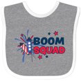 thumbnail image 3 of Inktastic 4th of July Boom Squad Blue and Red Fireworks Boys or Girls Baby Bib, 3 of 4