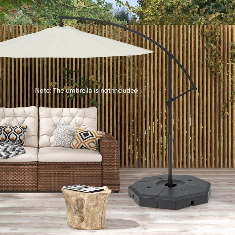 10 ft rectangular patio umbrella off set FIM Flexy Aluminum 10' x 14' Rectangular Offset Patio Umbrella