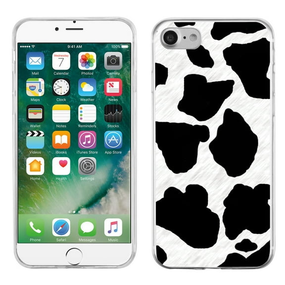 One Tough Shield ® Slim-Fit Premium TPU Gel Phone Case for Apple iPhone 7 - Cow Skin Design